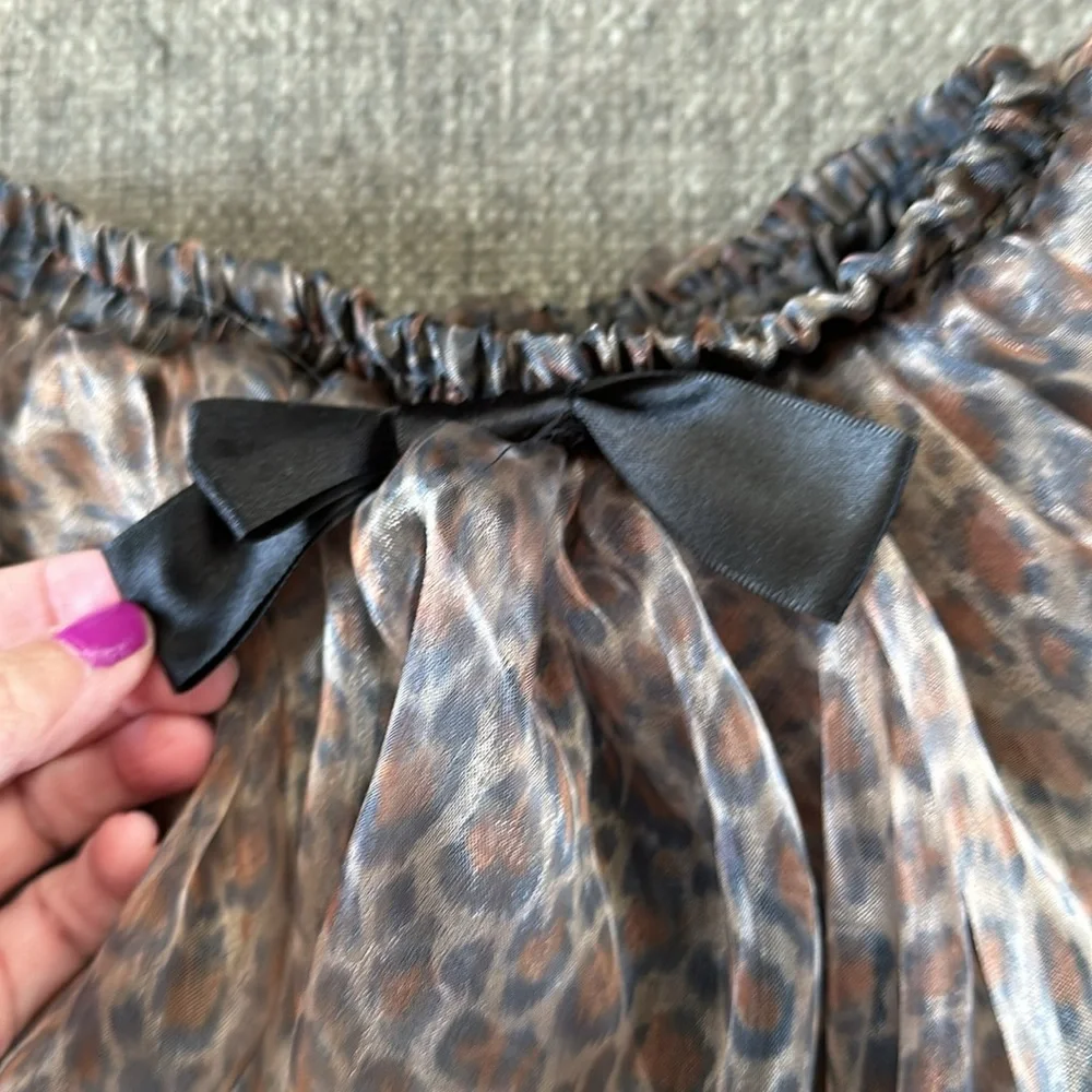 Popatu Girls Leopard Animal Print Dance Tutu Skirt Size Medium